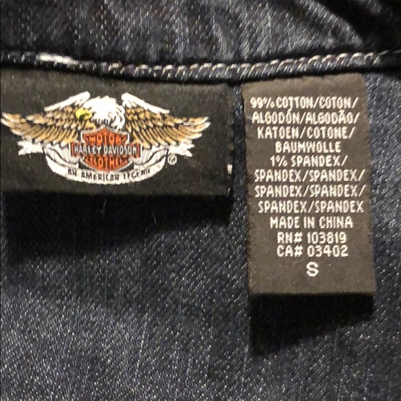 vintage harley davidson jean jacket